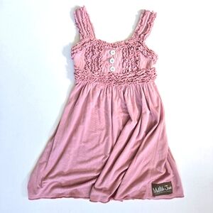 Matilda Jane Mauve Pink Dune Buggy Emilia Dress blue buttons size 4